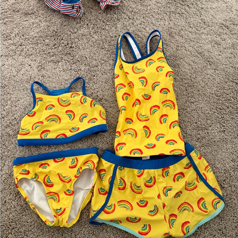L.L. Bean Girls Rainbow Swim Set